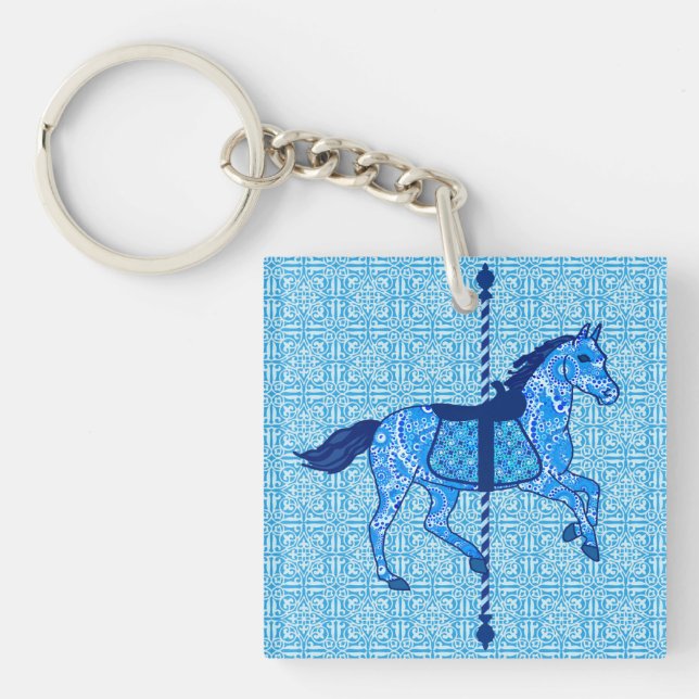 Cheval de carrousel - Cobalt et Sky Blue (Devant)