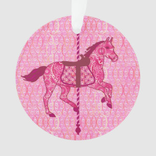 Cheval de carrousel - Fuchsia rose