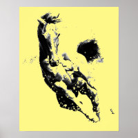Cheval de course Artiste Poster Jaune Imprimer