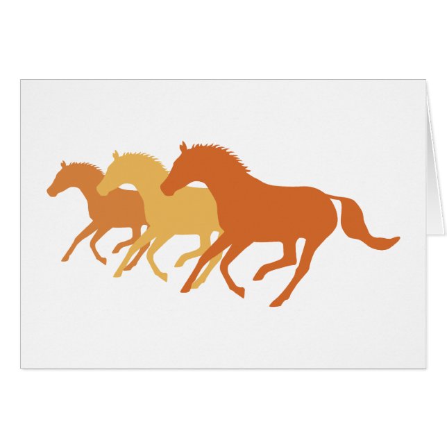 Cheval de course (orange) (Devant horizontal)