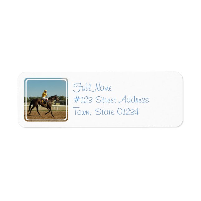 Cheval de course Thoroughbred Étiquette (Devant)