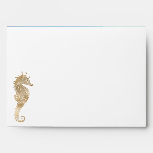 Cheval de mer avec enveloppe Mariage de revêtement (Devant)