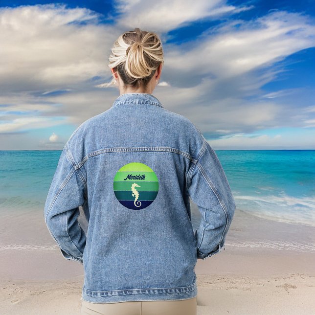 Cheval de mer avec Lime Green Emerald Marine Sun a (Créateur téléchargé)