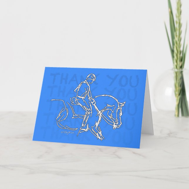 Cheval de Merci ! Carte - bleu (Devant)