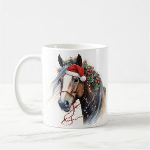 Cheval de Noël tasse de café de Noël