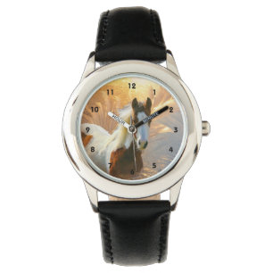 Cheval de peinture Montre pour enfants en acier in