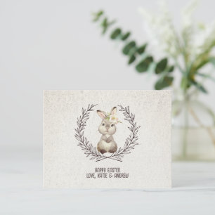 Cheval de printemps avec cette carte lapin de Pâqu