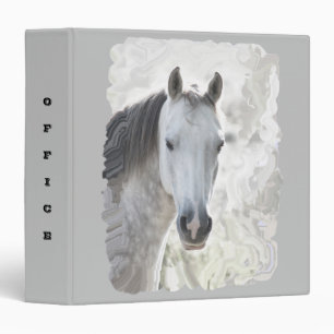 Cheval de rêve blanc 3 anneau classeur