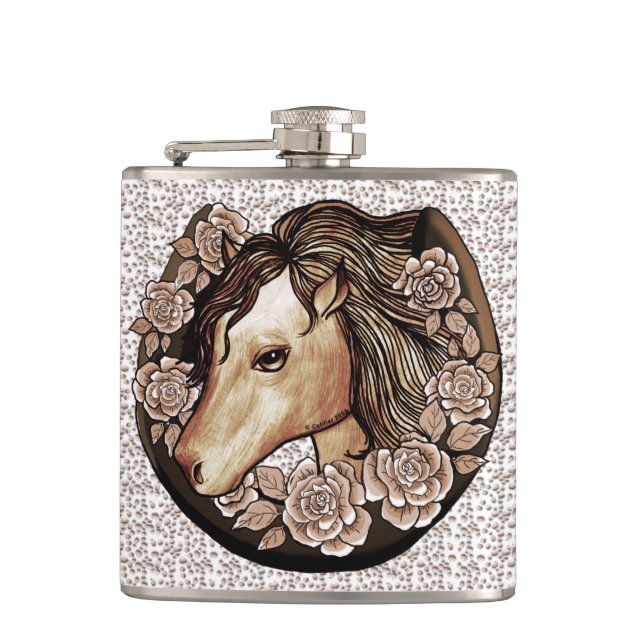 Cheval de Roses  Flacon  (Devant)