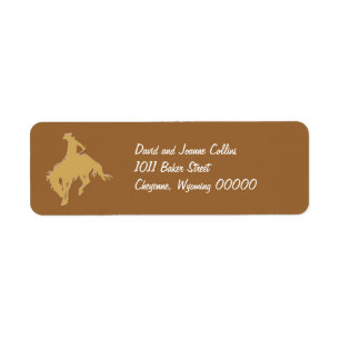 Cheval de saut de cowboy en or