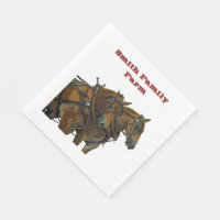 Cheval de trait belge Équipe Serviette en papier