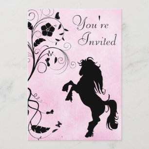 Cheval Élevant Invitation Anniversaire