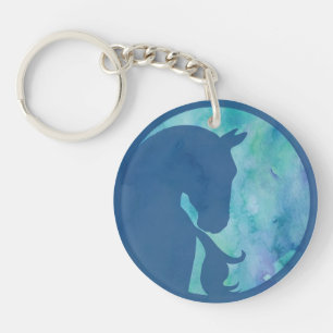 Cheval en Cercle - Bleu