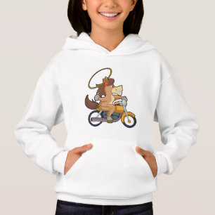 Cheval en Cowboy avec Lasso & Motorcycle