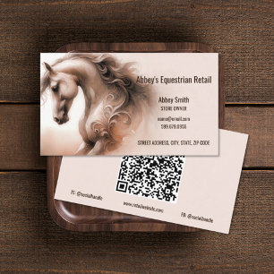 Cheval équestre Carte de visite de code QR