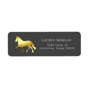 cheval équestre feuille d'or Retourner Adresse Éti