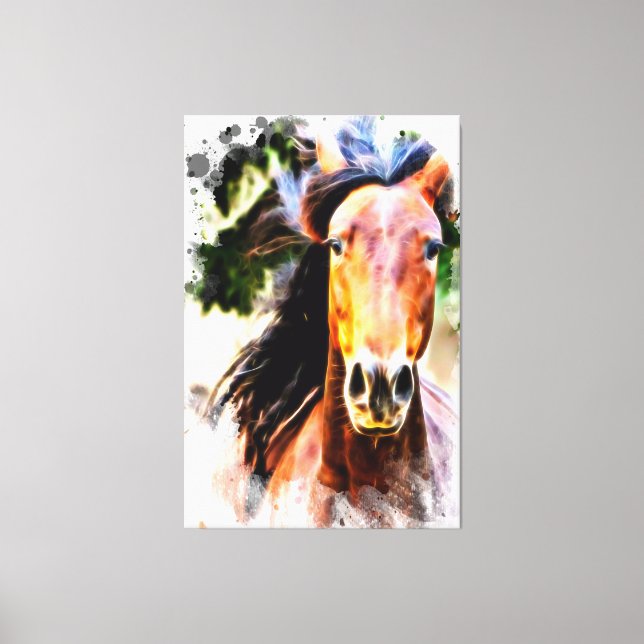 *~* Cheval Équine Artistique AR22 toile d'art Impr (Recto)