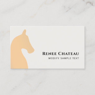Cheval Equine Carte de visite Or moderne
