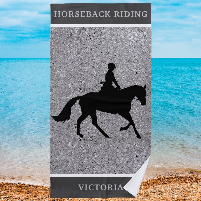 Cheval équitation brillant Silver Beach Serviette (Créateur téléchargé)