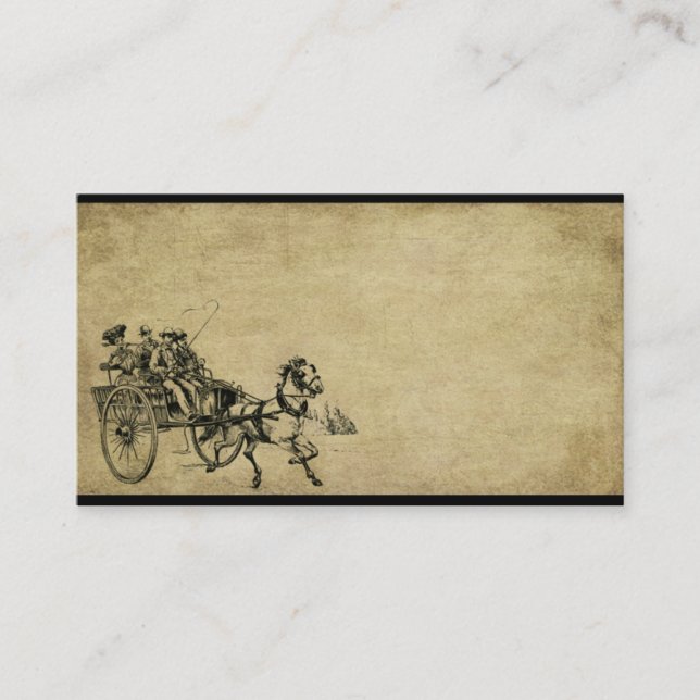 Cheval et cartes de visite professionnelle de (Devant)
