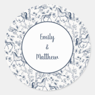 Cheval et chien - autocollant de mariage