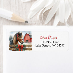 Cheval Festif et Red Rustic Grange Noël