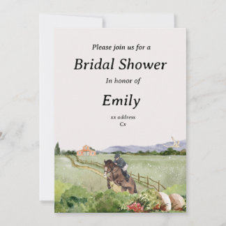 Cheval fille renard chasse nuptiale invitation dou