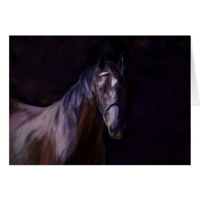 Cheval foncé (Devant horizontal)