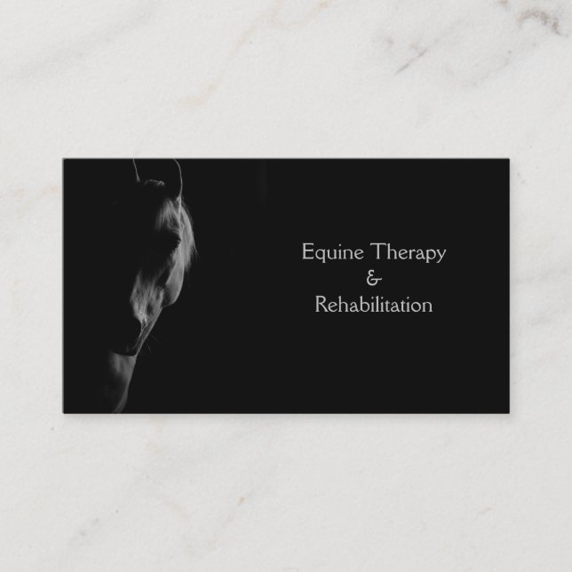 Cheval foncé Carte de visite personnalisé (Devant)