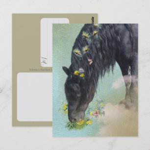 Cheval friésien - Carte postale