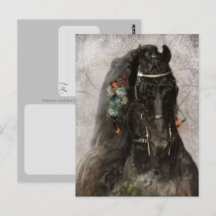 Cheval friésien - Carte postale