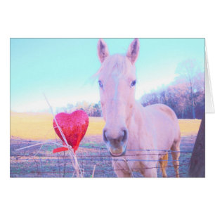 Cheval jaune et Coeur rouge