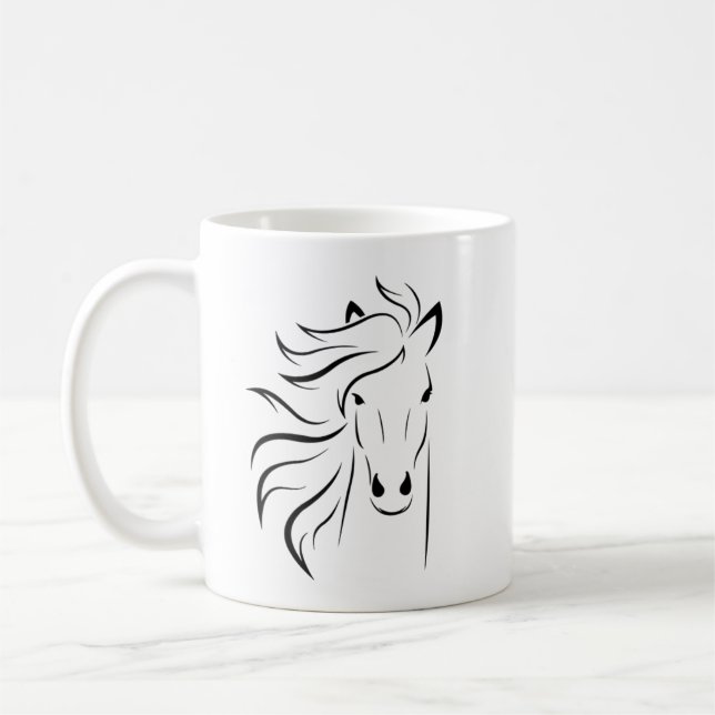 Cheval Majestic - Beau Cheval - Mug (Gauche)
