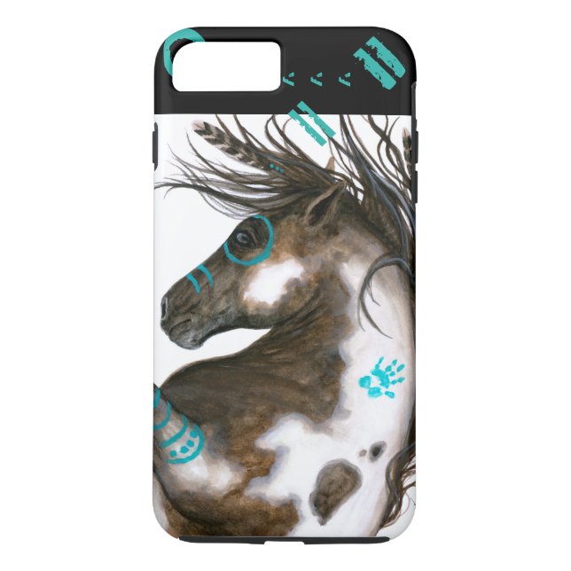 Cheval Majestic Turquoise par Coque BiHrlE (Dos)