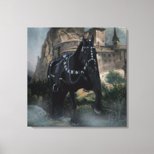 Cheval Médiéval - Toile Enveloppée