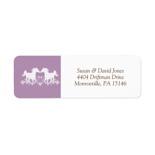 Cheval moderne silhouette floral (Devant)