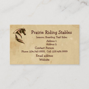 Cheval Personnalisé Étables À Cheval Carte de visi
