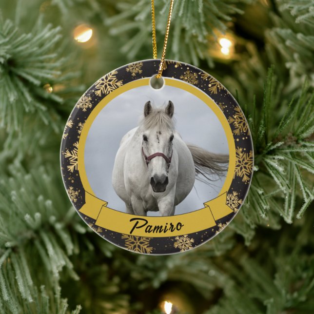 Cheval personnalisé Ornement animal de compagnie N (Arbre)