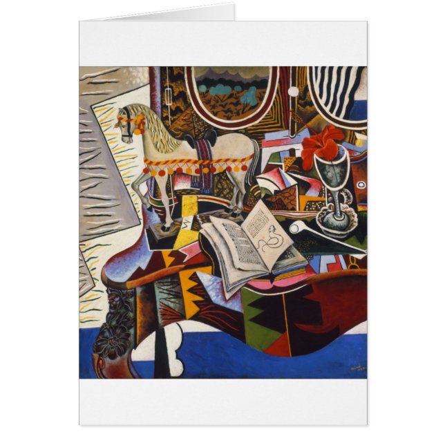 Cheval Pipe Fleur rouge par Joan Miro (Devant)