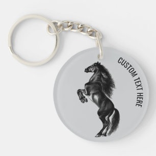 Cheval Porte - clé avec texte personnalisé
