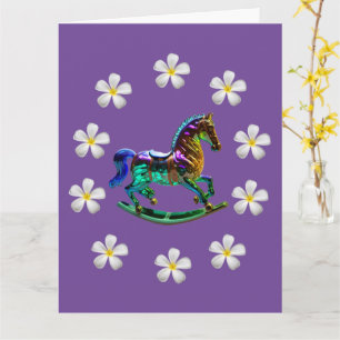 Cheval Rocheux8,5 x 11 Carte de voeux pliée