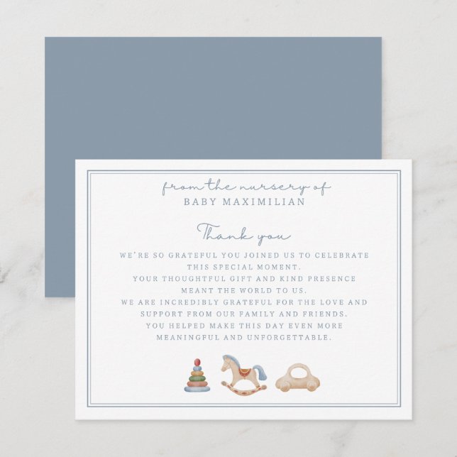 Cheval Rocking, de la pépinière de, carte de remer (Devant / Derrière)