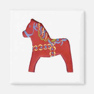 Cheval rouge de Dala # 1 aimant