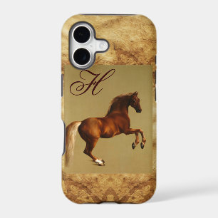 CHEVAL ROUGE Monogramme de parchemin