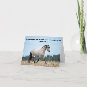 Cheval sauvage Carte de remerciements chrétienne