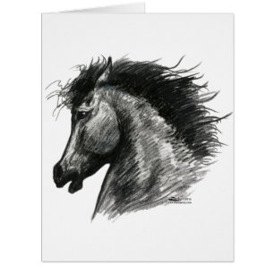 Cheval sauvage et enflammé