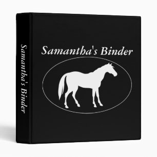 Cheval Silhouette Classeur 2 (insérez votre nom)