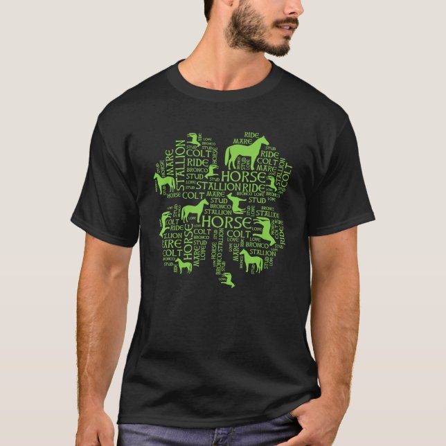 Cheval St Patrick s Day Irlandais T-shirt Clover T (Devant)