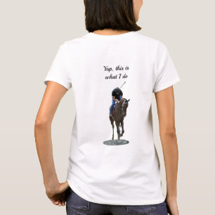 Cheval Thoroughbred Galloping Et Rider B T-Shirt