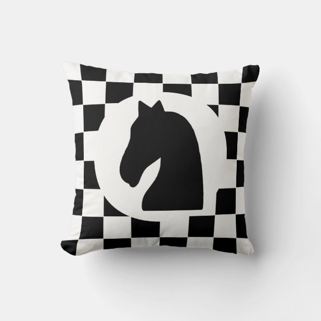 Chevalier - Coussin - Échecs Thématique Cadeau (Recto)